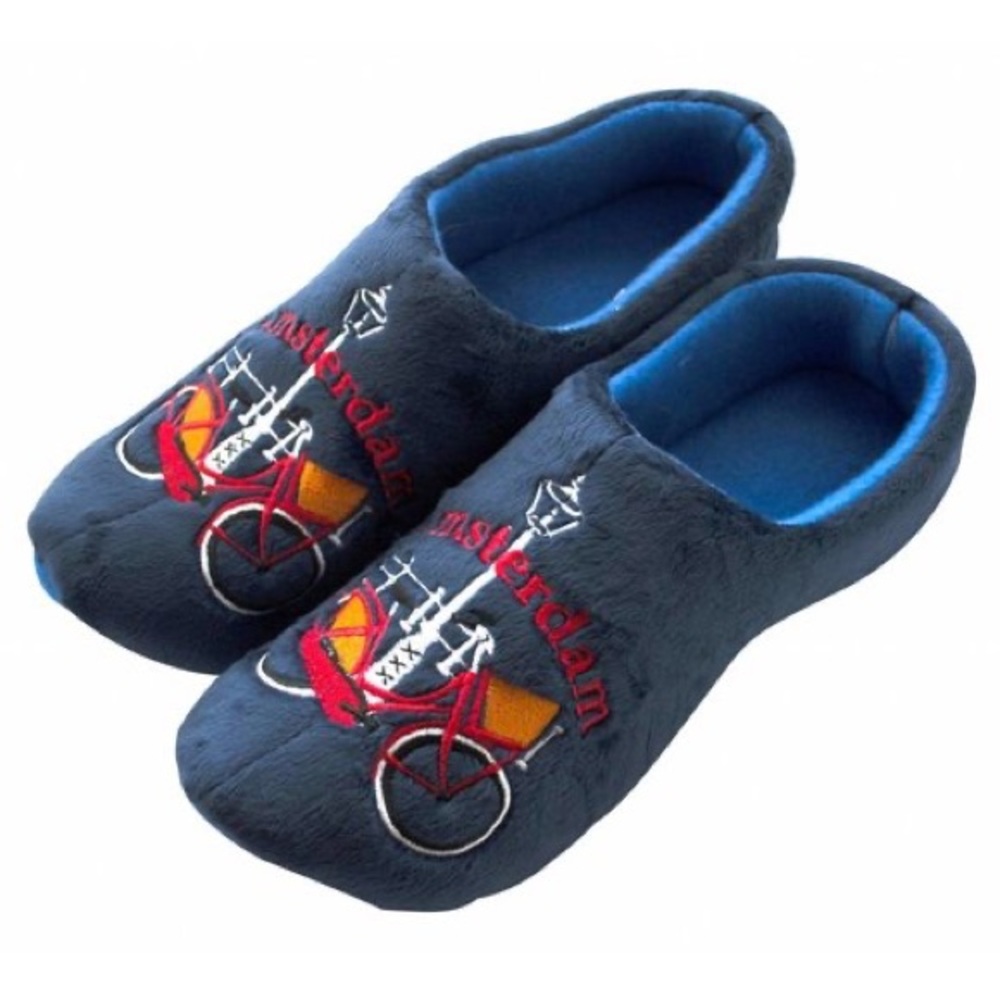 Kids Holland Slippers - Amsterdam Bike Blue